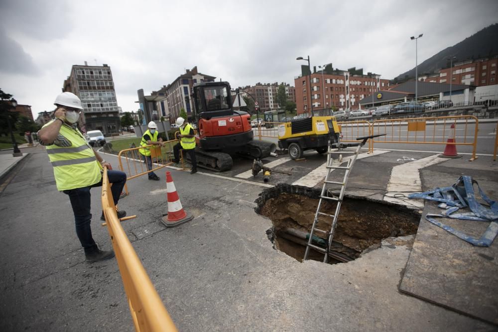 Fuga de gas en la avenida del Mar de Oviedo