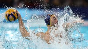 Bernat Sanahuja durante uno de los partidos de este Mundial de Singapur. 