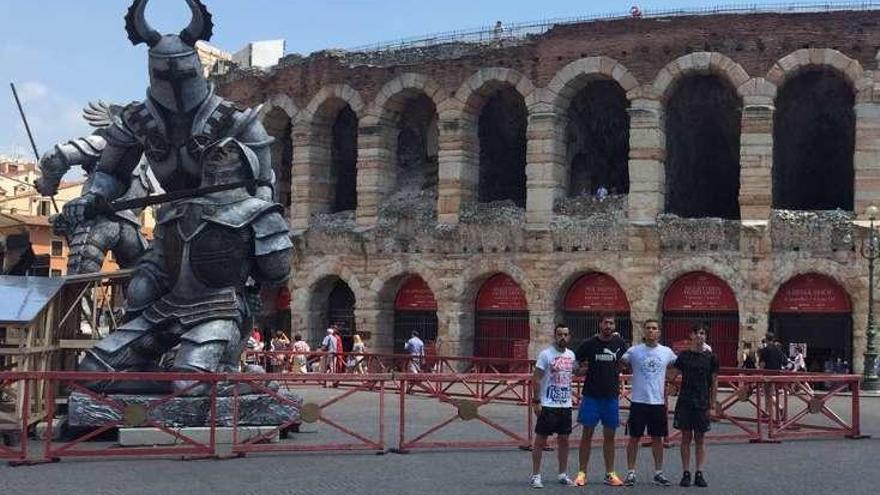 El equipo de Madrid conoció ayer Verona.