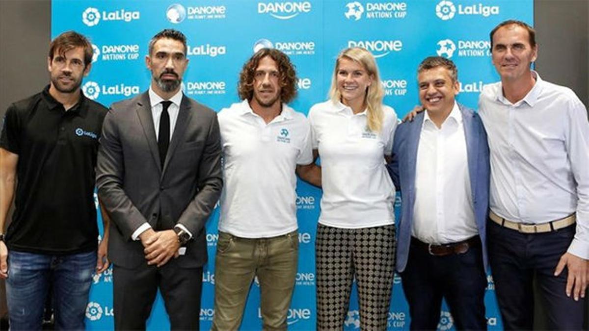 Ada Hegerberg, Puyol y Albelda, embajadores de la Copa Danone