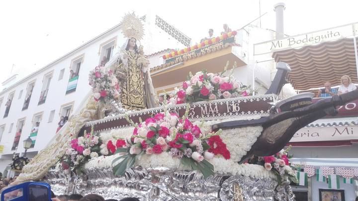 Salida de la procesión de la Virgen del Carmen en Torremolinos.