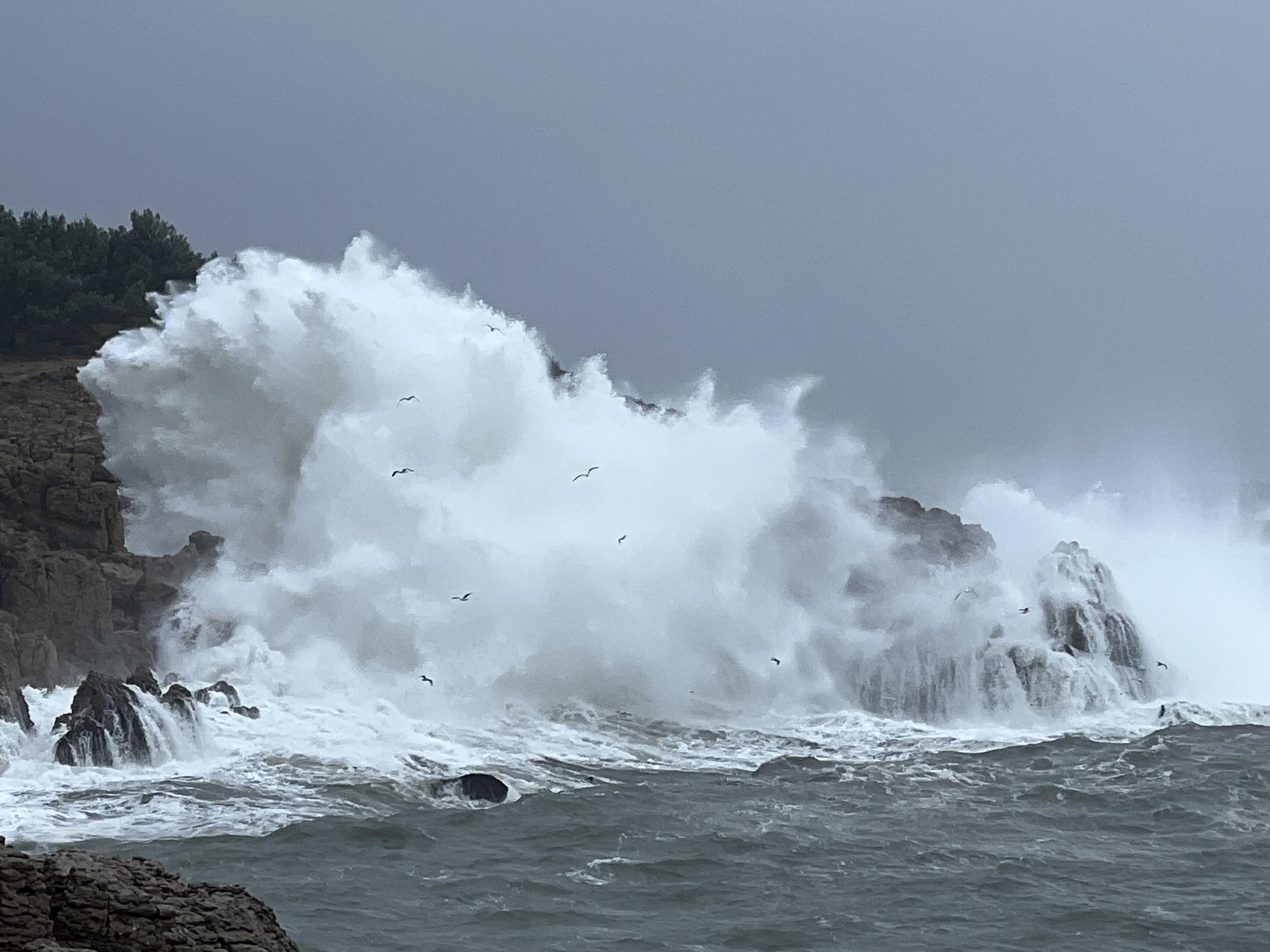 El temporal marítim, a l'Escala.