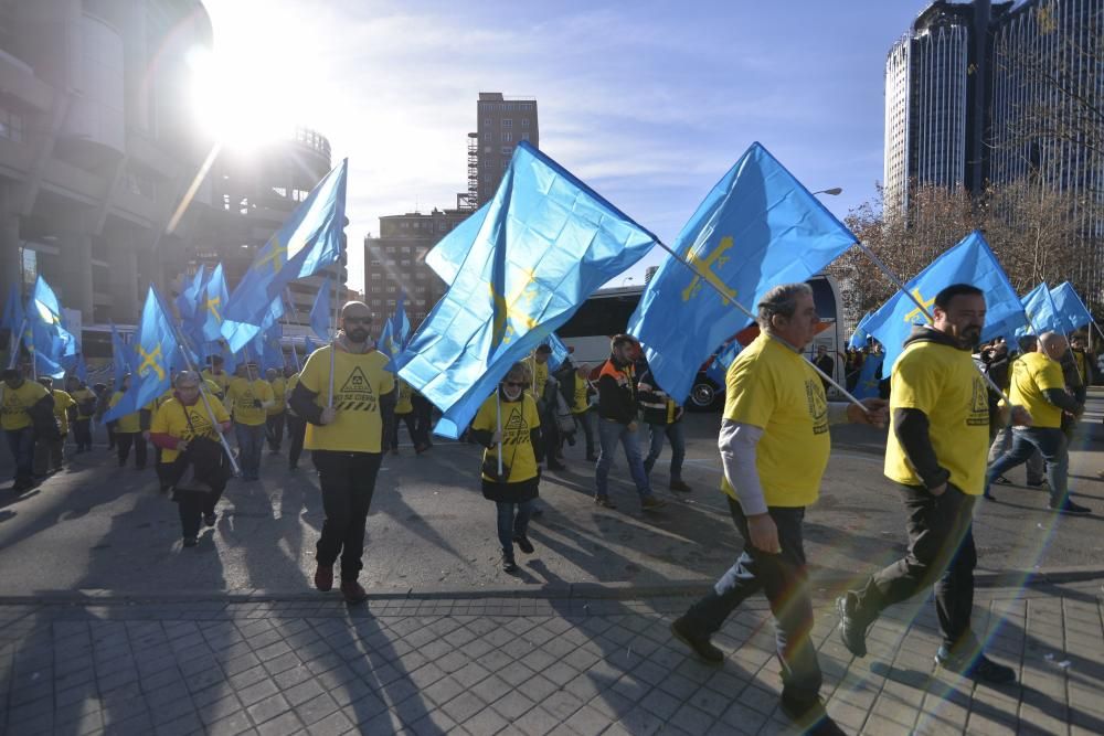 Manifestación de trabajadores de Alcoa en Madrid