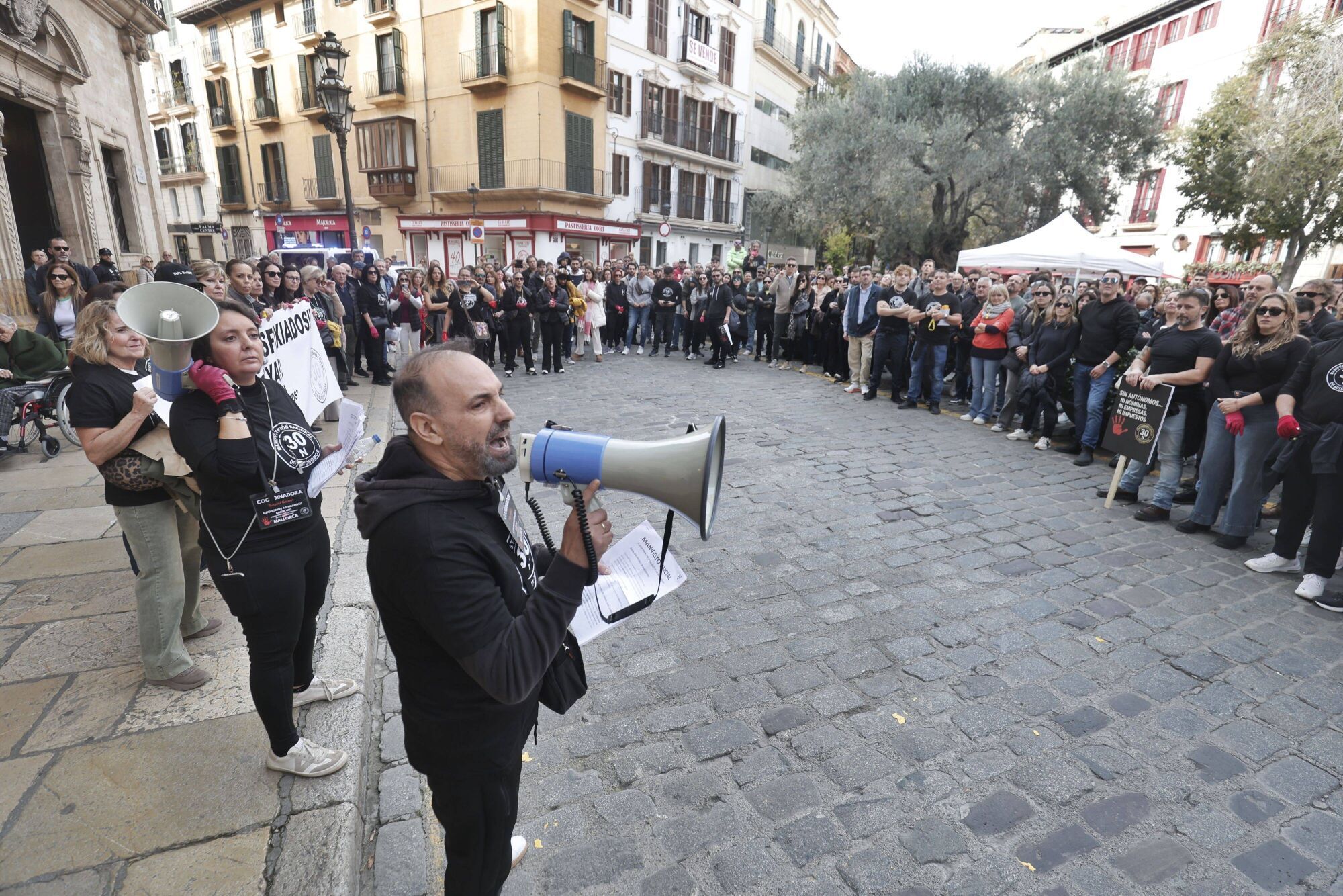 Así ha sido la manifestación de los autónomos en Palma del 30N.