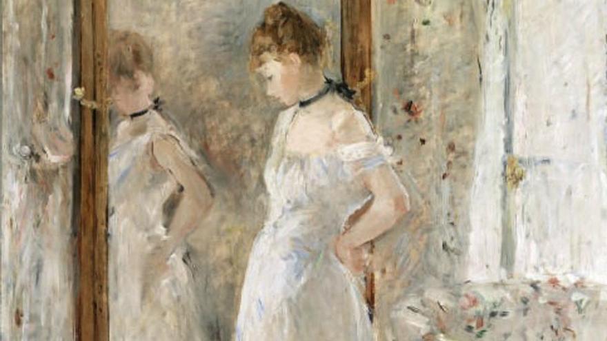 El espejo psiqué (1876), de Berthe Morisot.