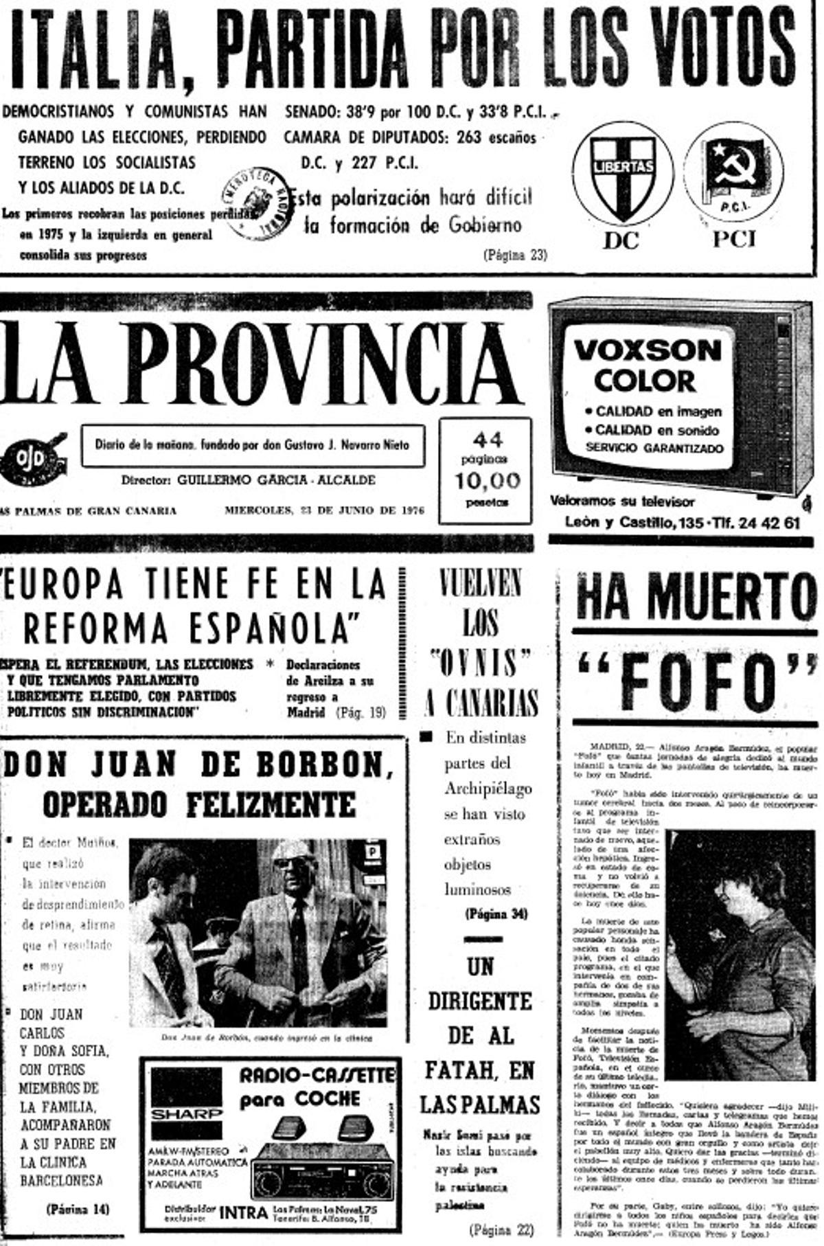 Portada del 23 de junio de 1976.