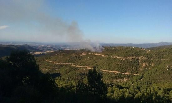 Incendi forestal a Marganell