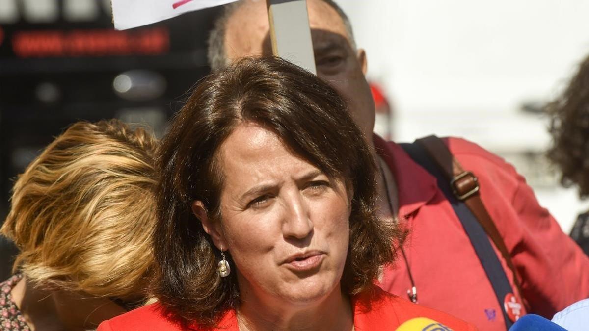 Elisenda Paluzie, presidenta de la ANC, el 1 de octubre del 2019