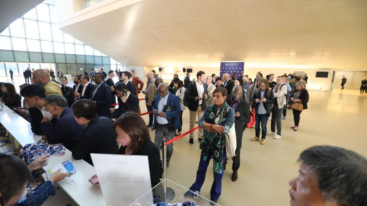 Llegada de los participantes al Congreso.