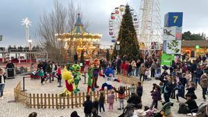 Ambiente de Navidad en el Tibidabo
