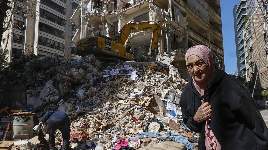 Destrucción en Beirut tras los bombardeos de Israel
