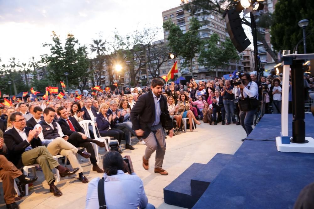 Pablo Casado visita Murcia un día antes del cierre de campaña