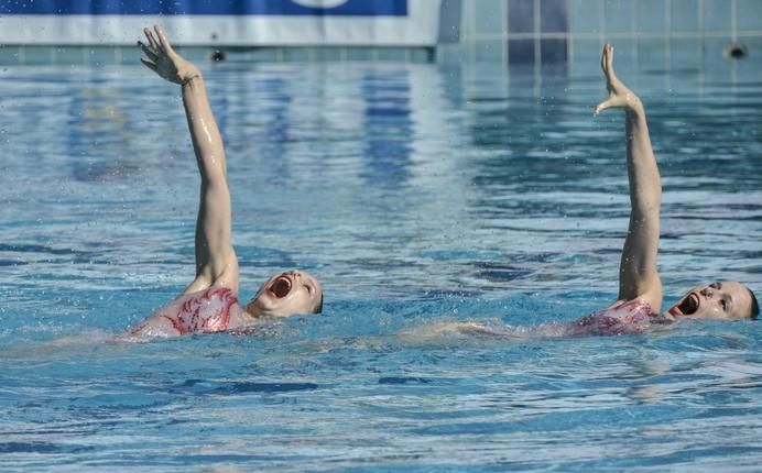 LAS PALMAS DE GRAN CANARIA A 28/05/2017. Natación sincronizada / Final de dúo libre y de dúo mixto de la competición internacional en la piscina  Metropole. FOTO: J.PÉREZ CURBELO