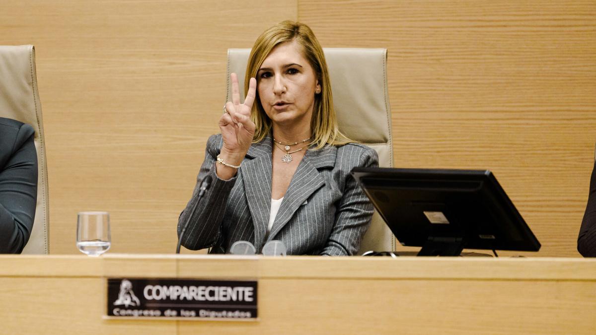 La exconsellera Salomé Pradas, en la Comisión de Investigación de la dana, en el Congreso de los Diputados.