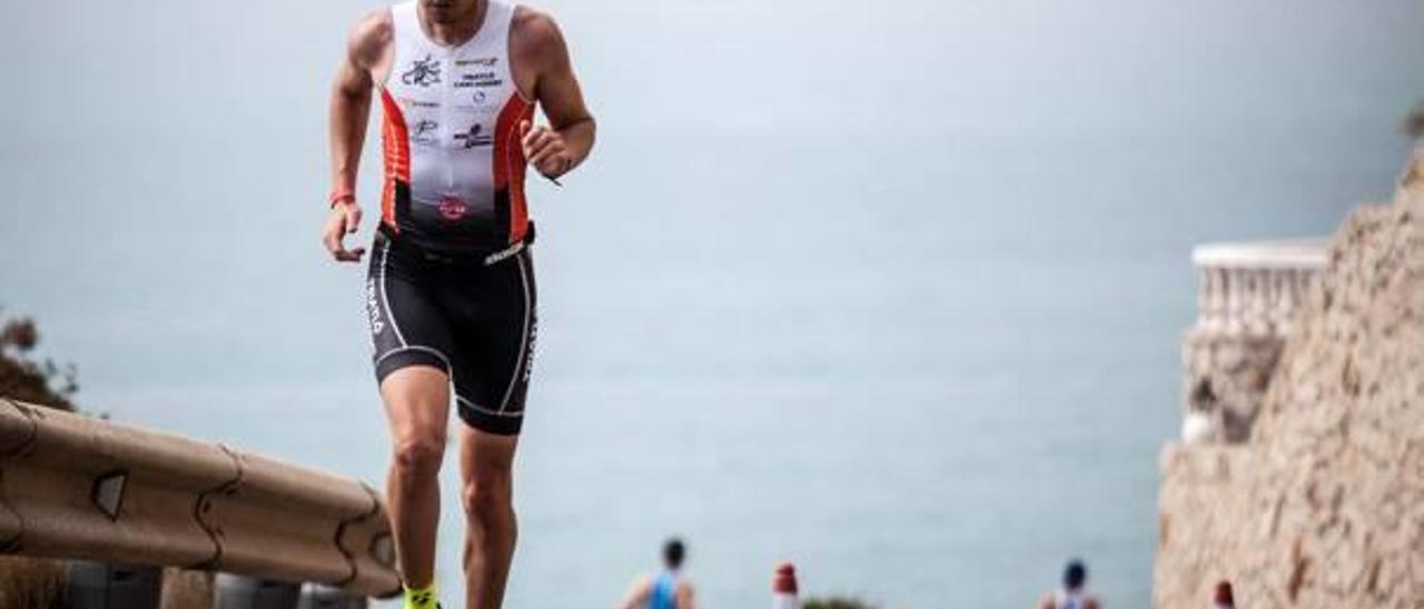 Rodríguez durante el triatlón que se celebró recientemente en Peñíscola.