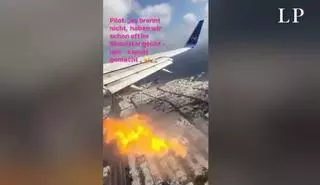 Un avión que salió de Lanzarote aterriza de emergencia en Fuerteventura tras detectar fuego en uno de sus motores