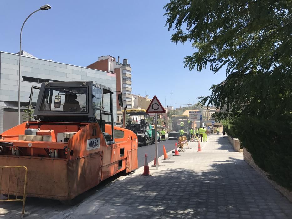 Asfaltatge plaça del Sol de figueres