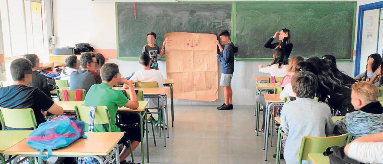 Alumnos de un instituto en uno de los talleres de prevención de violencia de género.