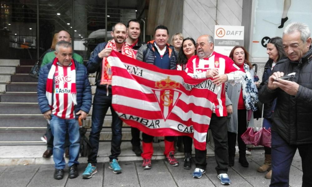 La afición sportinguista en Getafe