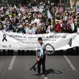 Manifestación contra el comercio de armas en la crisis de Oriente Medio.