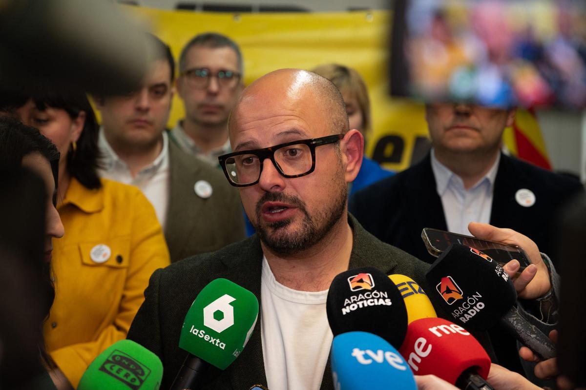 Alberto Izquierdo, en la noche electoral del pasado 8 de febrero en la que el PAR perdió su representación.
