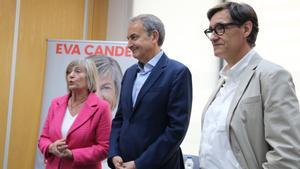 El exvicepresidente del gobierno español junto al Salvador Illa y Eva Candela