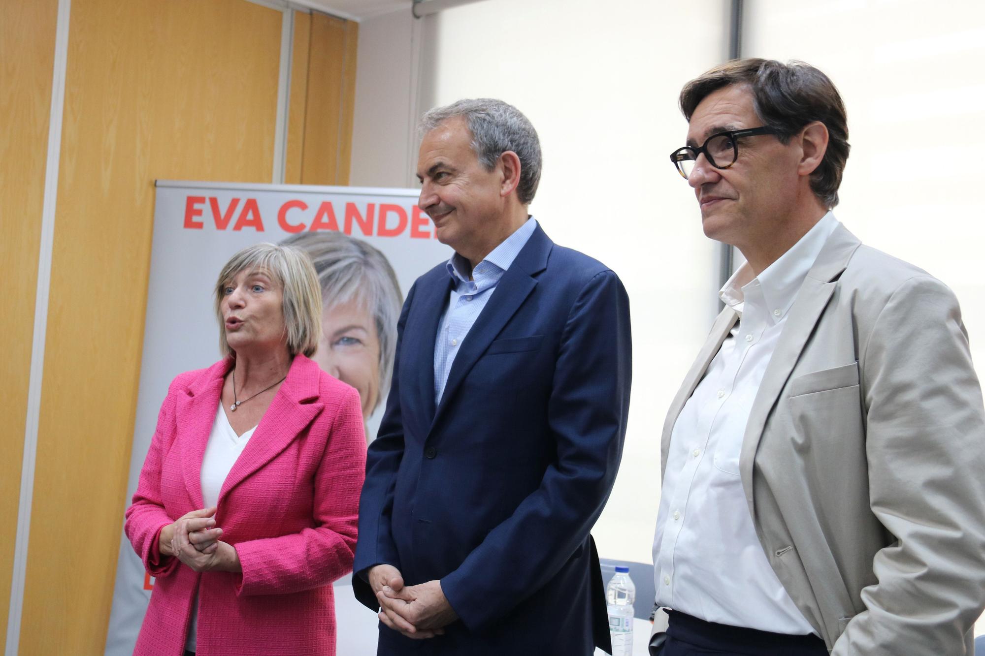 El exvicepresidente del gobierno español junto al Salvador Illa y Eva Candela