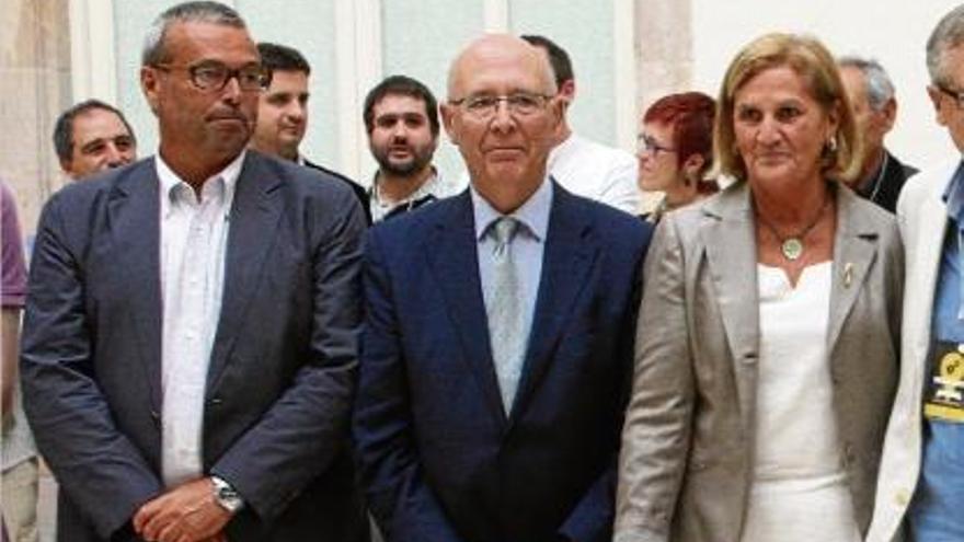 Benach, Rigol i De Gispert en la recepció del Parlament a l&#039;ANC durant la Diada de l&#039;any passat.