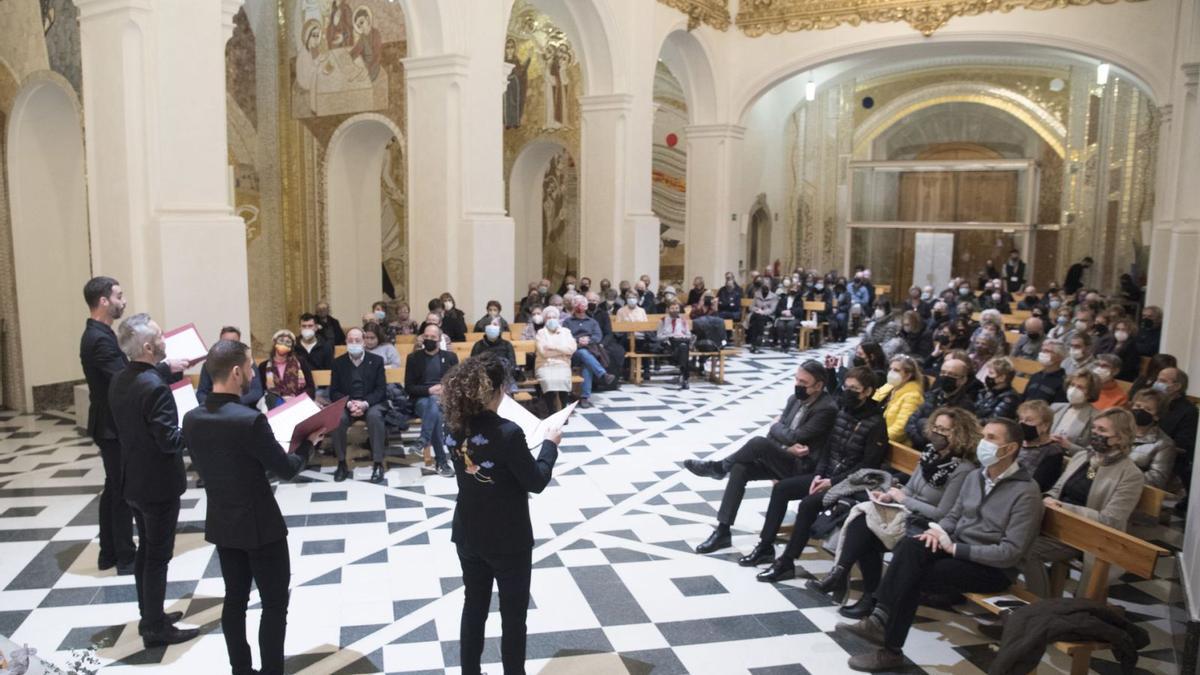 Recital elegant el d’ahir a la tarda a la Cova de Sant Ignasi, en el primer dels concerts del programa Manresa 2022