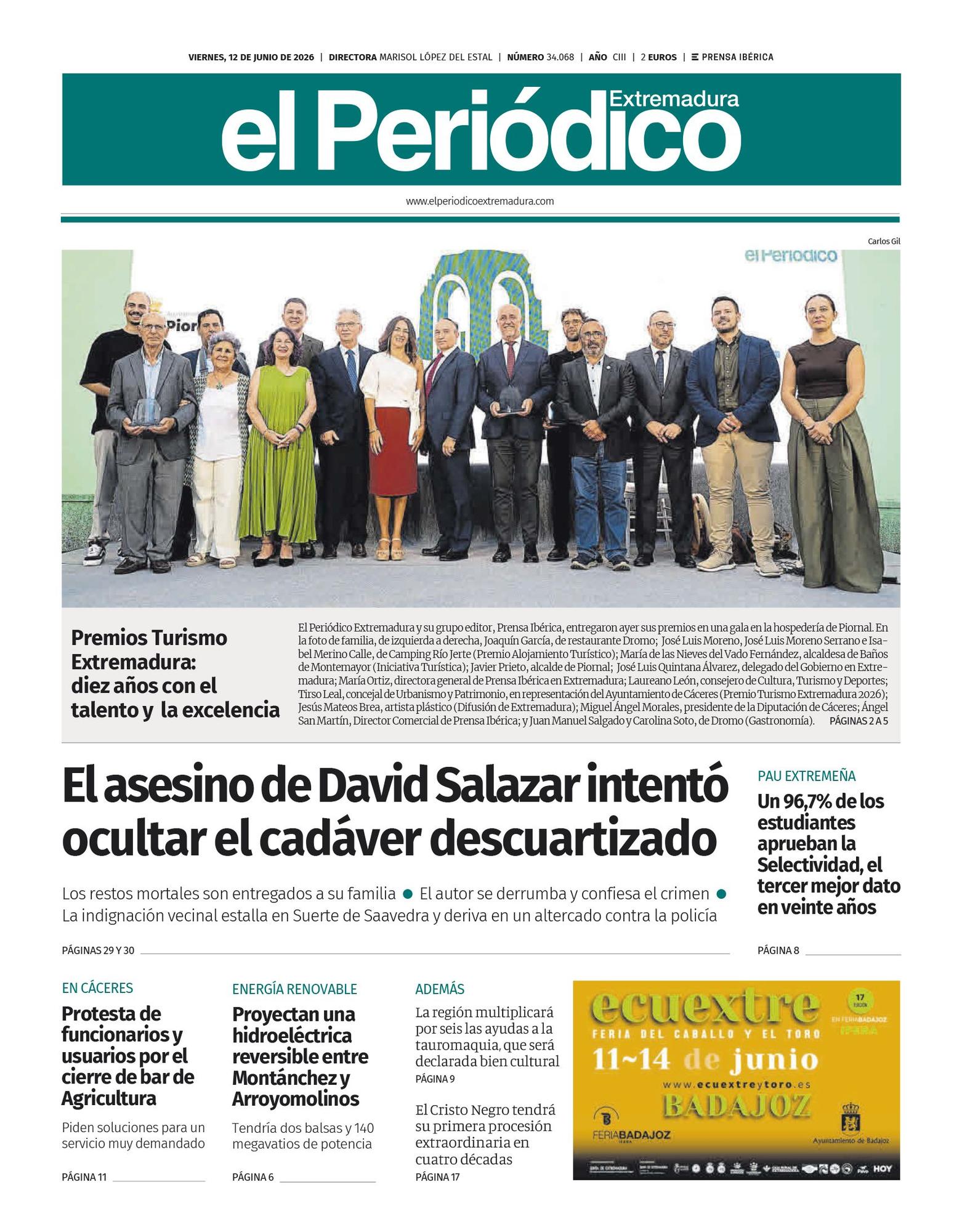 Consulta la portada correspondiente al día 12 de junio de 2026