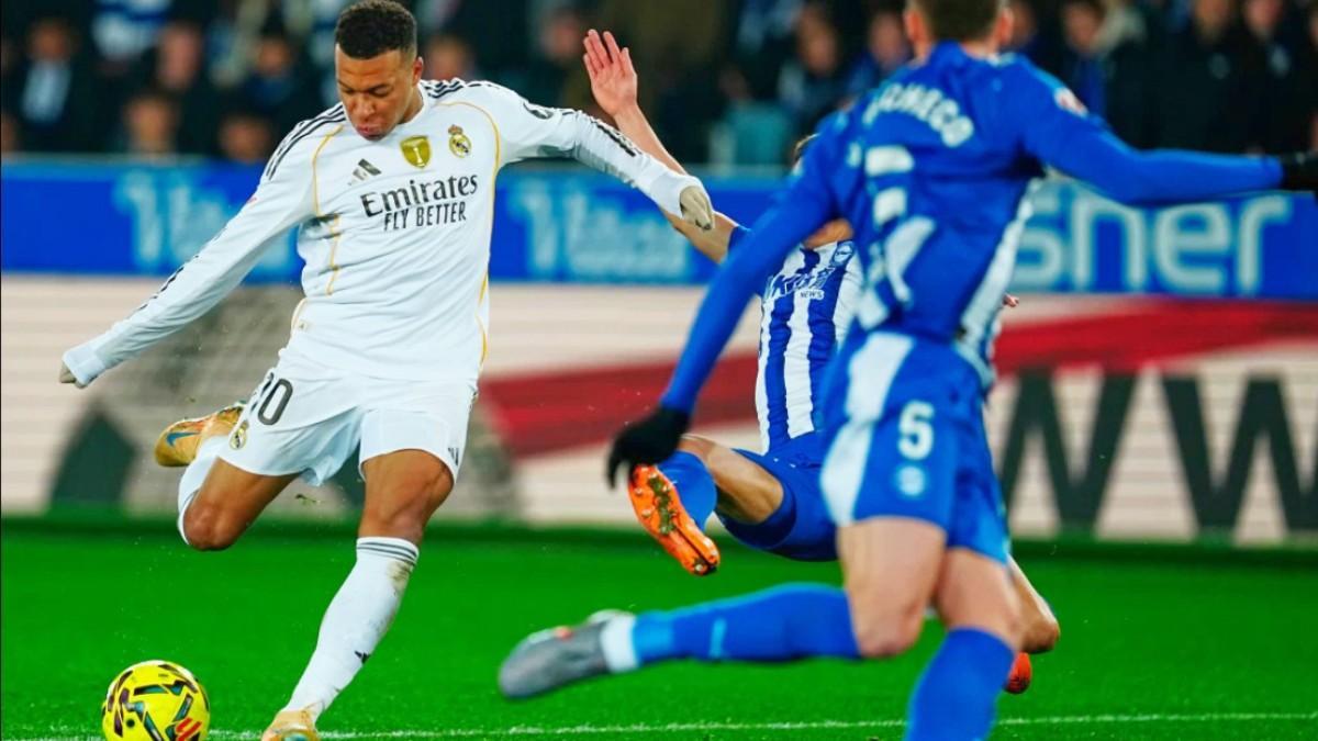 Mbappé marcó así el 0-1 del Madrid en Mendizorroza