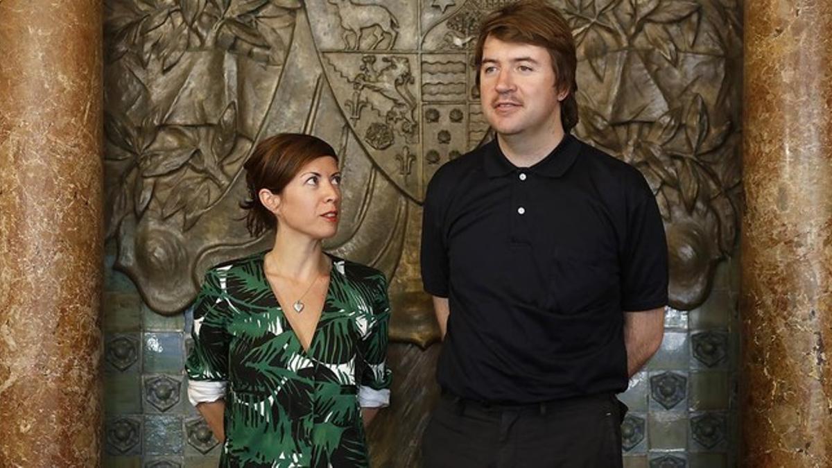 Chus Martínez y Albert Serra, durante la presentación del proyecto para la Bienal de Venecia.