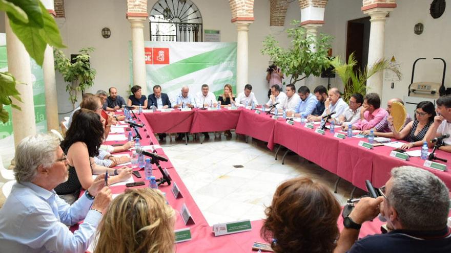 Foto de familia de la reunión que ratificó la creación del Consejo Territorial del PSOE.