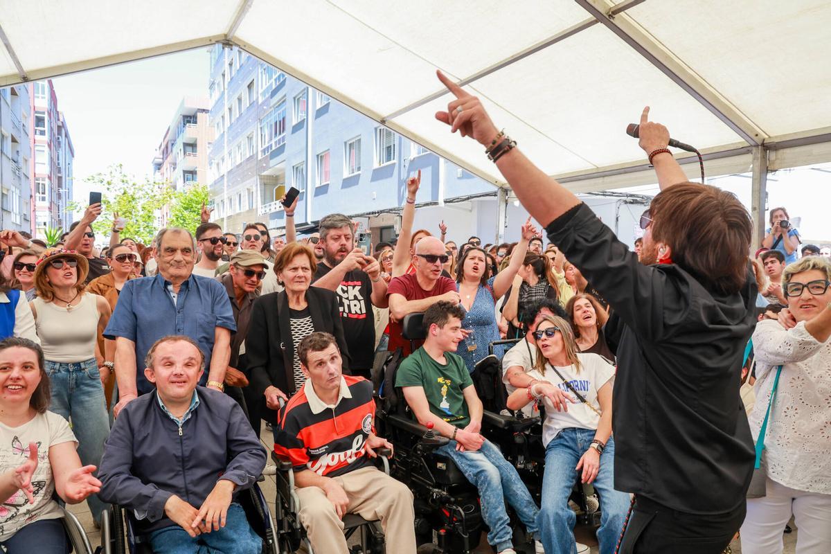 Un momento del concierto de Javi Maneiro.
