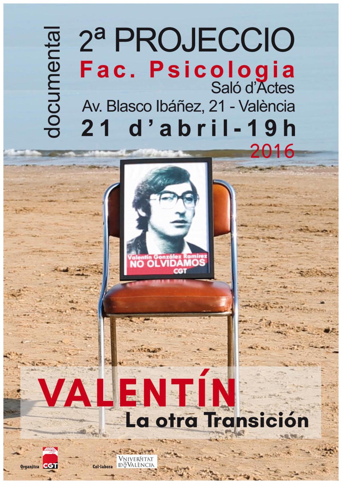 El documental sobre el asesinato del sindicalista Valentín González se proyectará en la Universitat