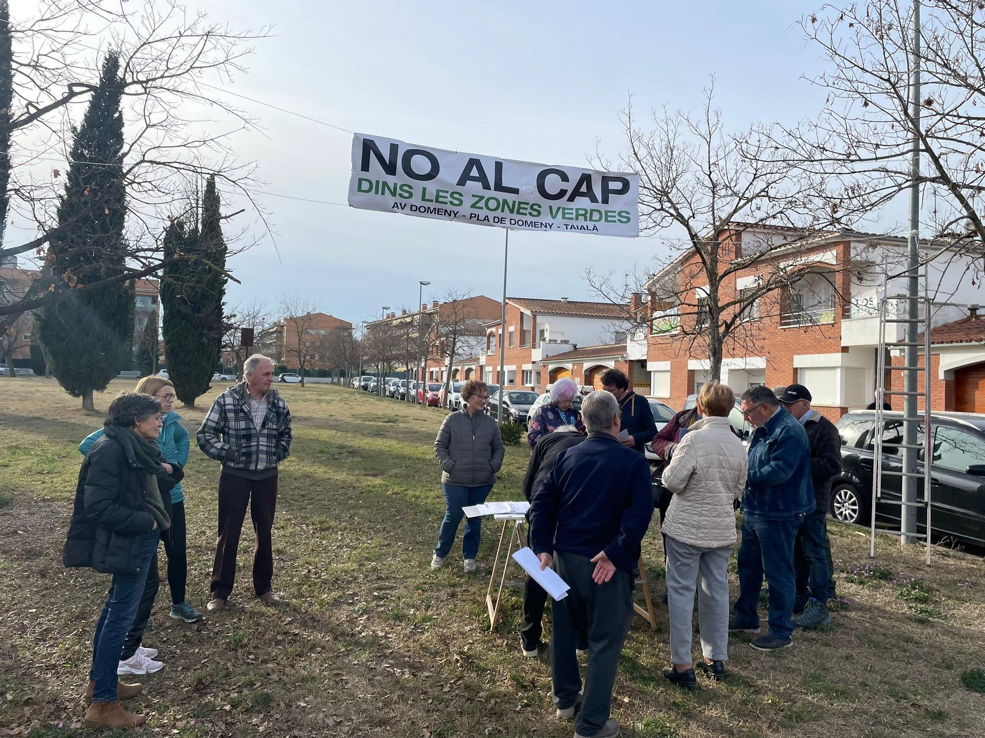 Protesta contra la ubicació del futur CAP de Domeny