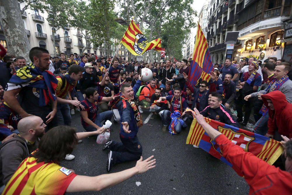 Celebración en Canaletas por el título de Liga del