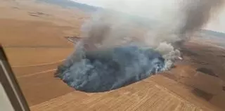 Controlado un incendio en Alcubierre (Huesca) tras calcinar unas 60 hectáreas de superficie