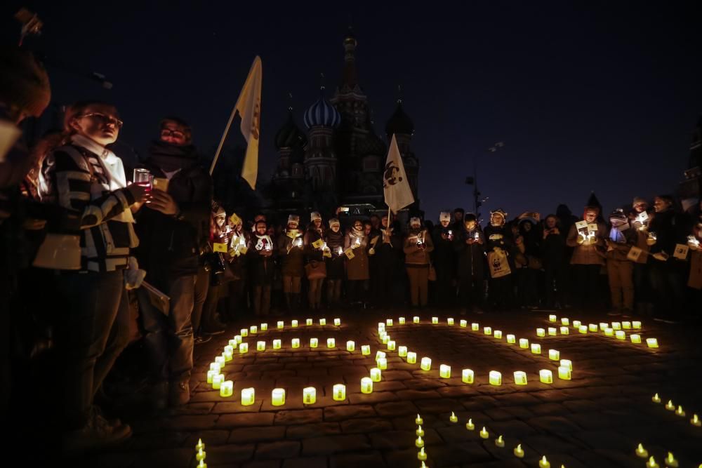 Earth Hour in Moscow