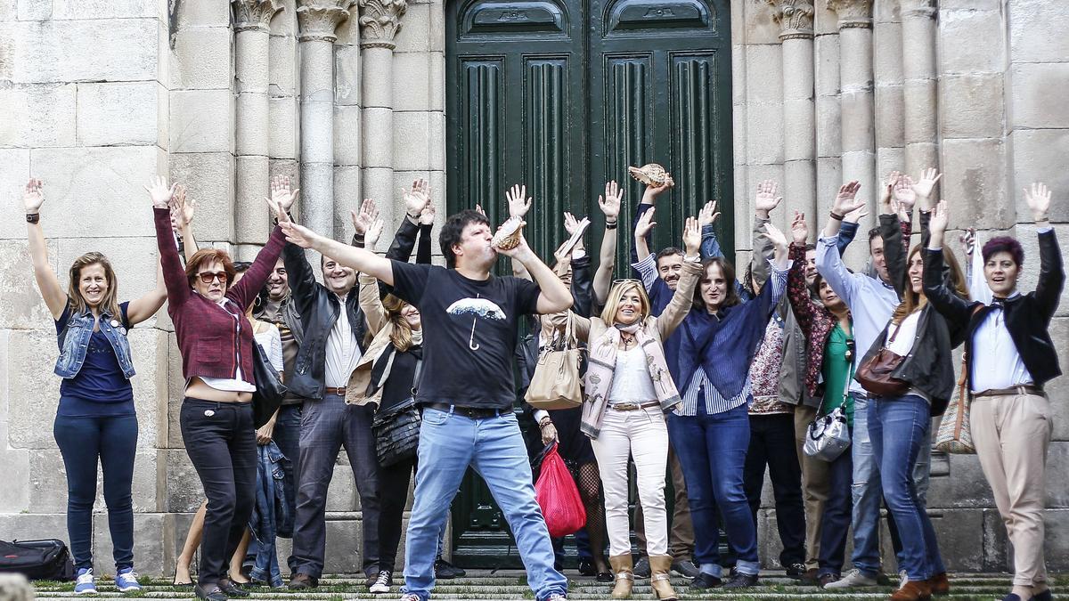 El autor Xurxo Souto, uno de los guías de las rutas literarias por A Coruña.