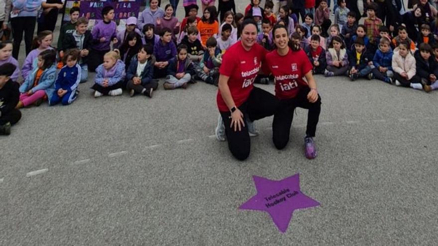El Telecable Gijón de hockey sobre patines ya tiene su estrella morada de la fama en Morcín