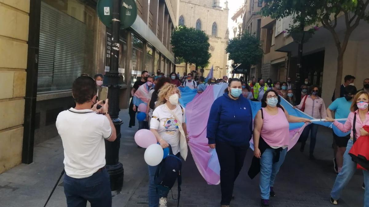 Concentración a favor de la igualdad de las personas trans en Castelló