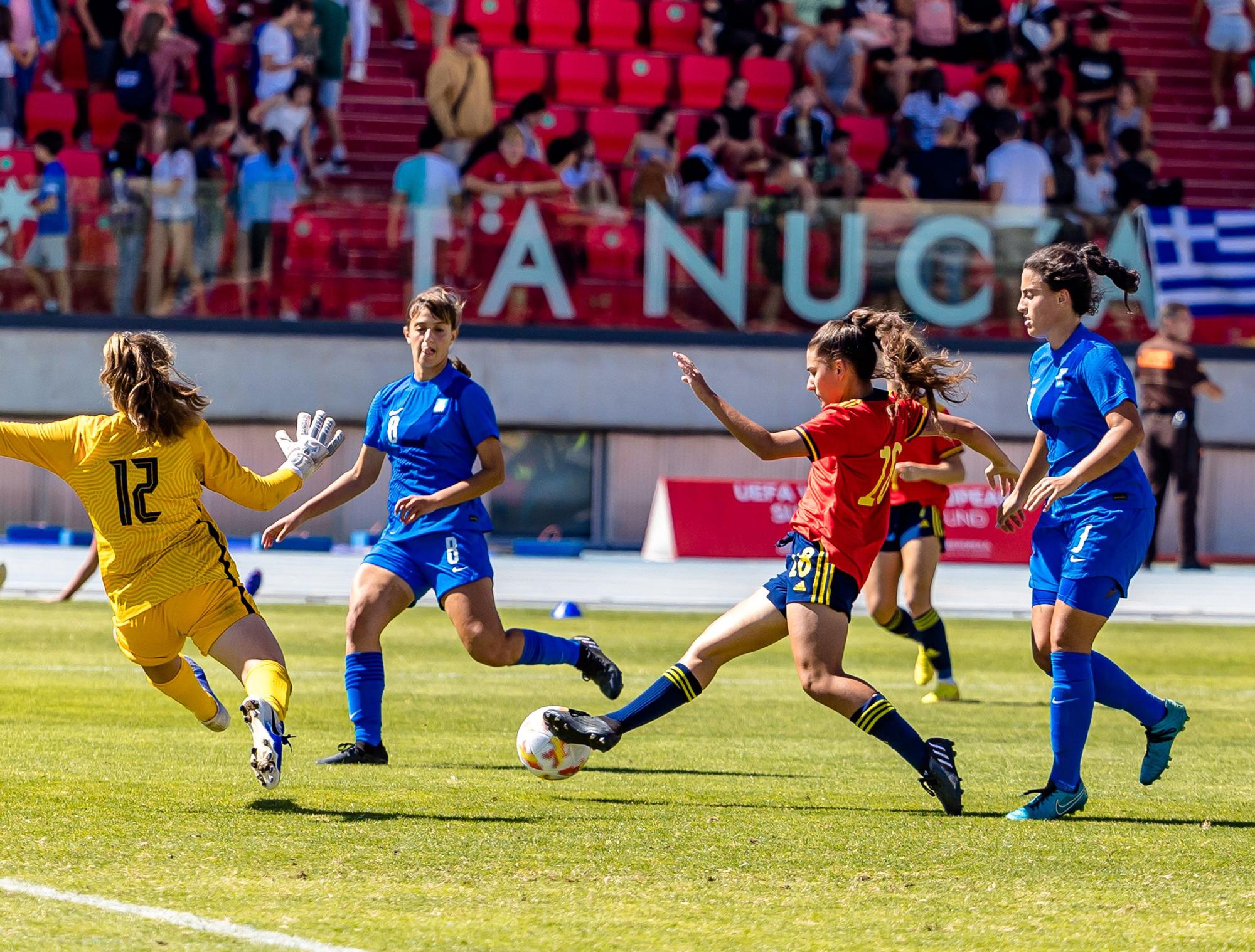 España sub 17 golea a Grecia en La Nucía. Torneo UEFA clasificatorio Eurocopa 2023