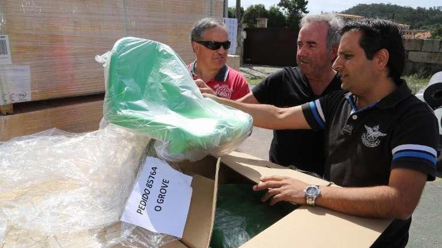 Los asientos para las gradas ya están en Monte da Vila. // Muñiz