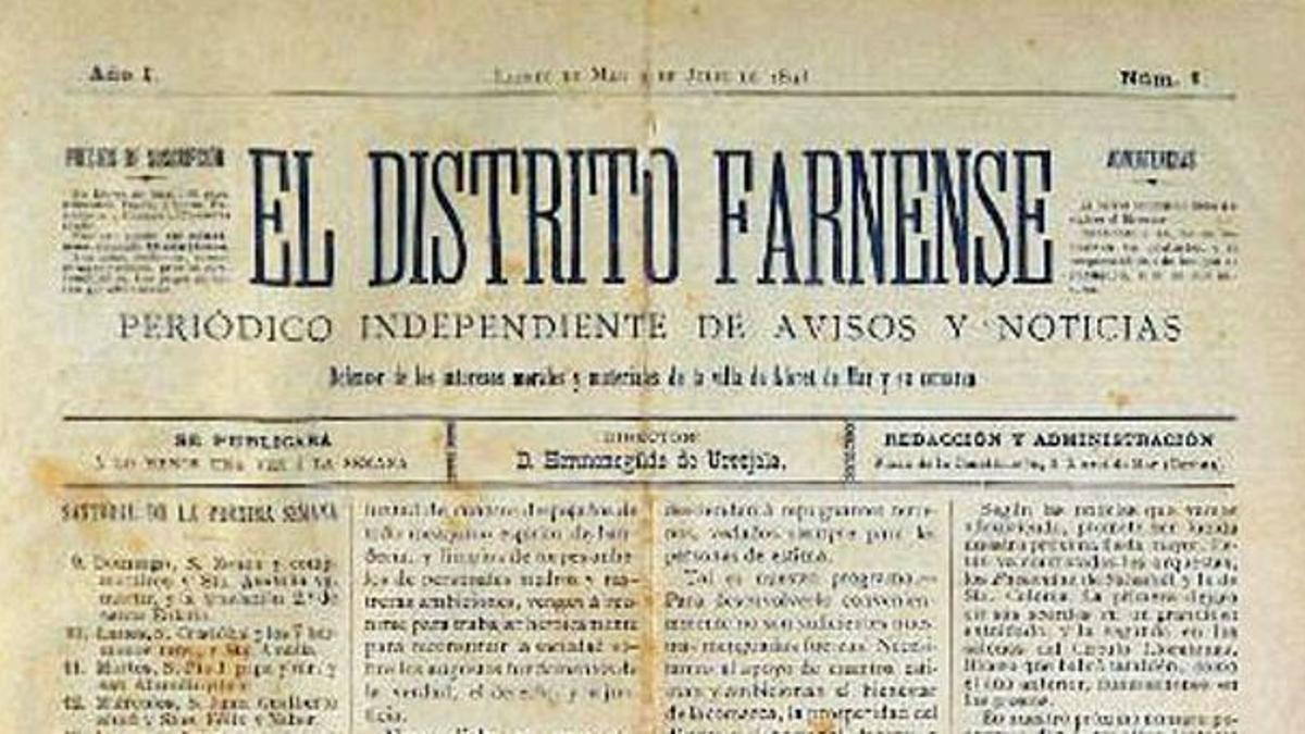 Una portada de «El distrito Farnense».