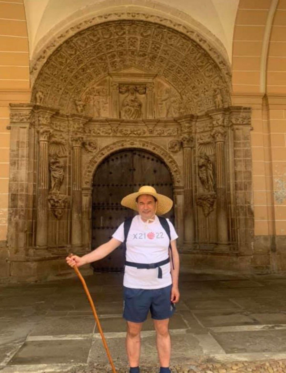 Cuatro momentos del Camino de Santiago realizado por el regidor de Lalín