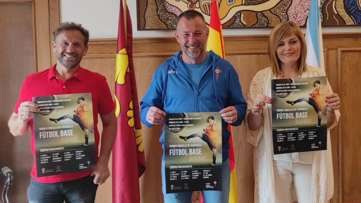 Presentación del torneo, ayer, con la alcaldesa y el edil de Deportes (izq).