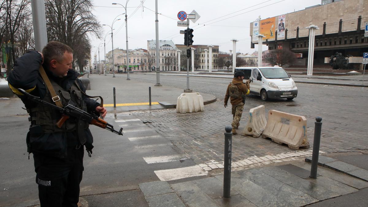 Imatge d&#039;arxiu d&#039;un policia d&#039;Ucraïna