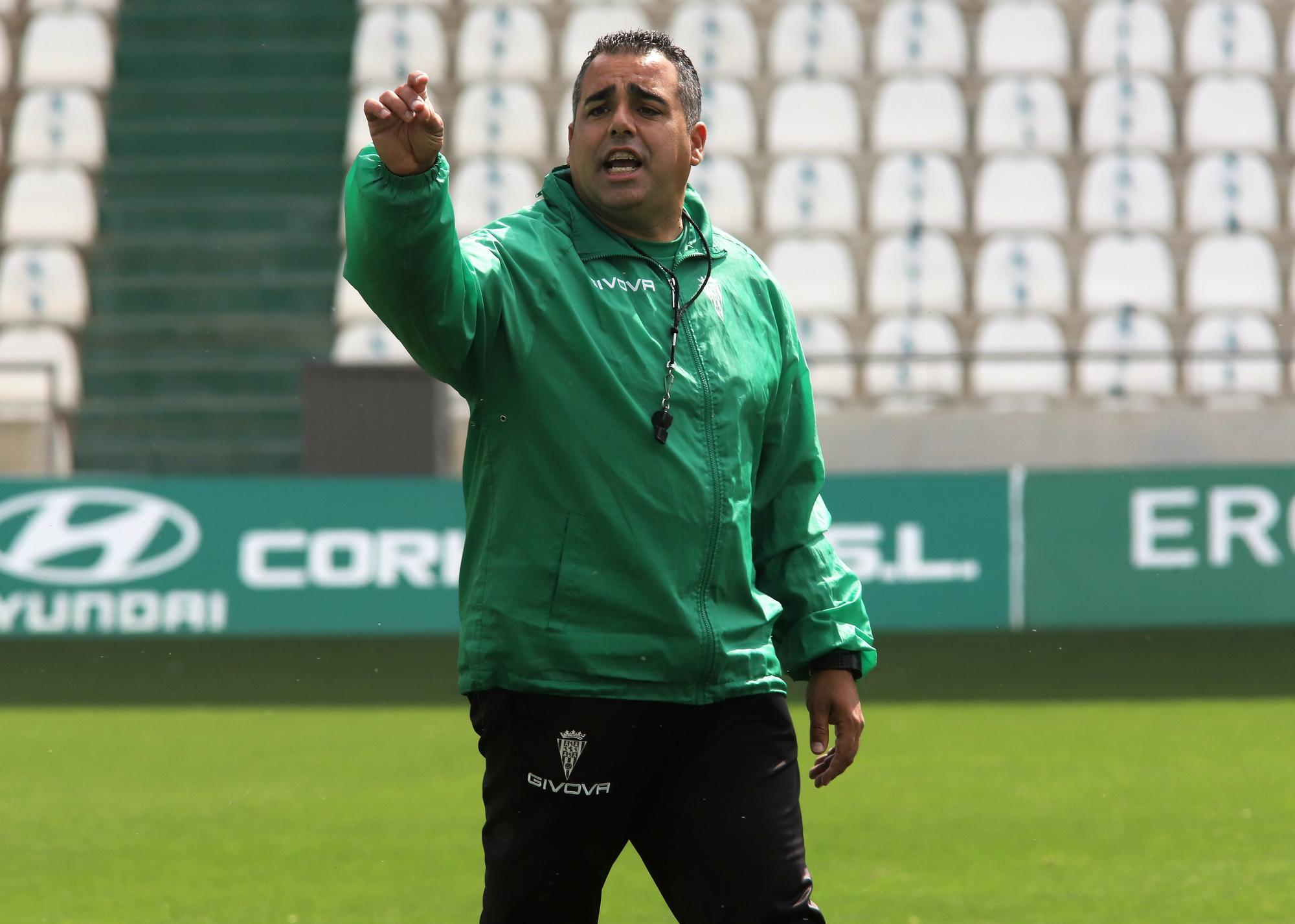 Primer entrenamiento de Germán Crespo como entrenador del Córdoba CF
