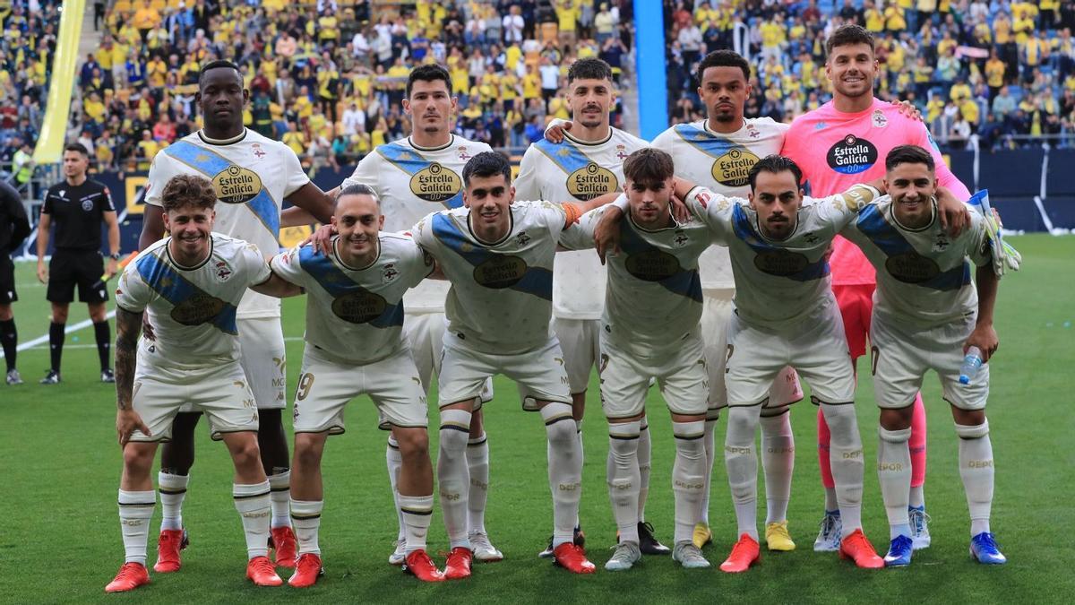 El último once titular del Deportivo, en Cádiz
